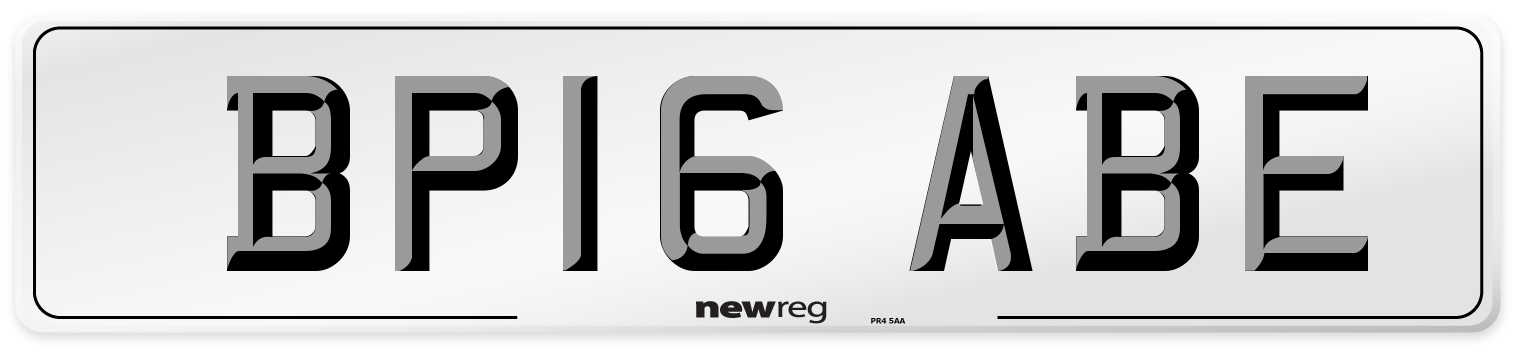 BP16 ABE Number Plate from New Reg